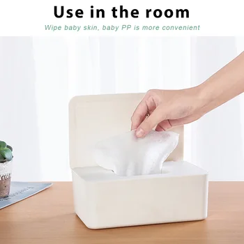 

Newly Dustproof Tissue Storage Box Case Wet Wipes Dispenser Holder with Lid for Home Office VA88