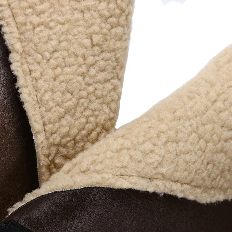 KIOVNO Men Winter Leather Jackets And Coats Fleece Thicken Jackets Outwear For Male Clothing Size S-3XL Windbreak (7)