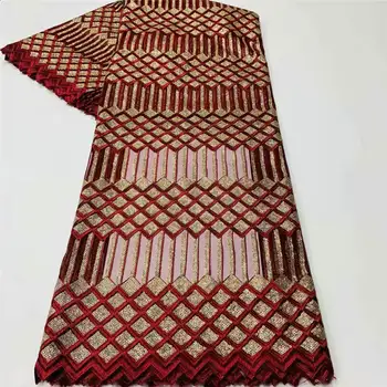 

African Lace Fabric 2020 Embroidery Nigerian Beads Lace Fabric.High Quality Stones French Tulle Lace Fabric For Women ! YL92130