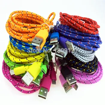 

3M 10ft Sync Nylon Woven Fabric braided Micro USB Cable for Samsung Galaxy S3 S4 I9500 i9500 for LG