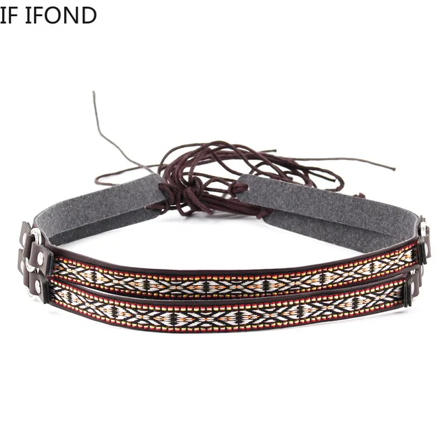 Wholesale women men multicolor decorate chain band belt Handmade band belt for felted fedora hats western cowboy hats 1