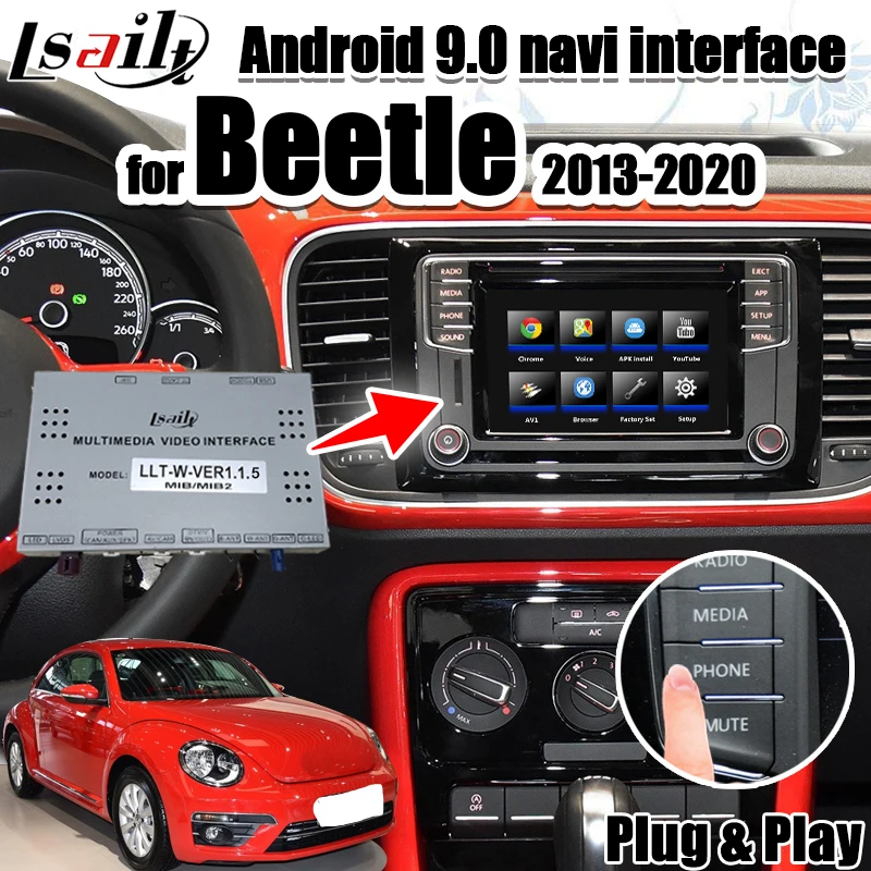 GPS навигатор Lsailt на Android 9 0 для Beetle / Passat Octavia 2013 19|interface|interface universal |
