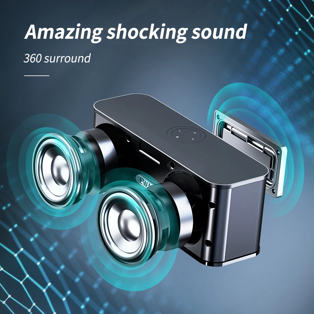 US $18.52 - 37.87 EWA W300 TWS Bluetooth Speakers Double Drivers 4000mAh Battery Loud Stereo Sound Wireless Portable Speaker For Outdoor Party