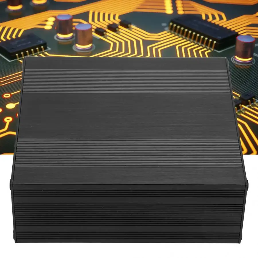 Матовый черный прессованный алюминиевый корпус водонепроницаемый PCB инструмент проект Чехол DIY электронная распределительная коробка для проводов 54x145x150 мм