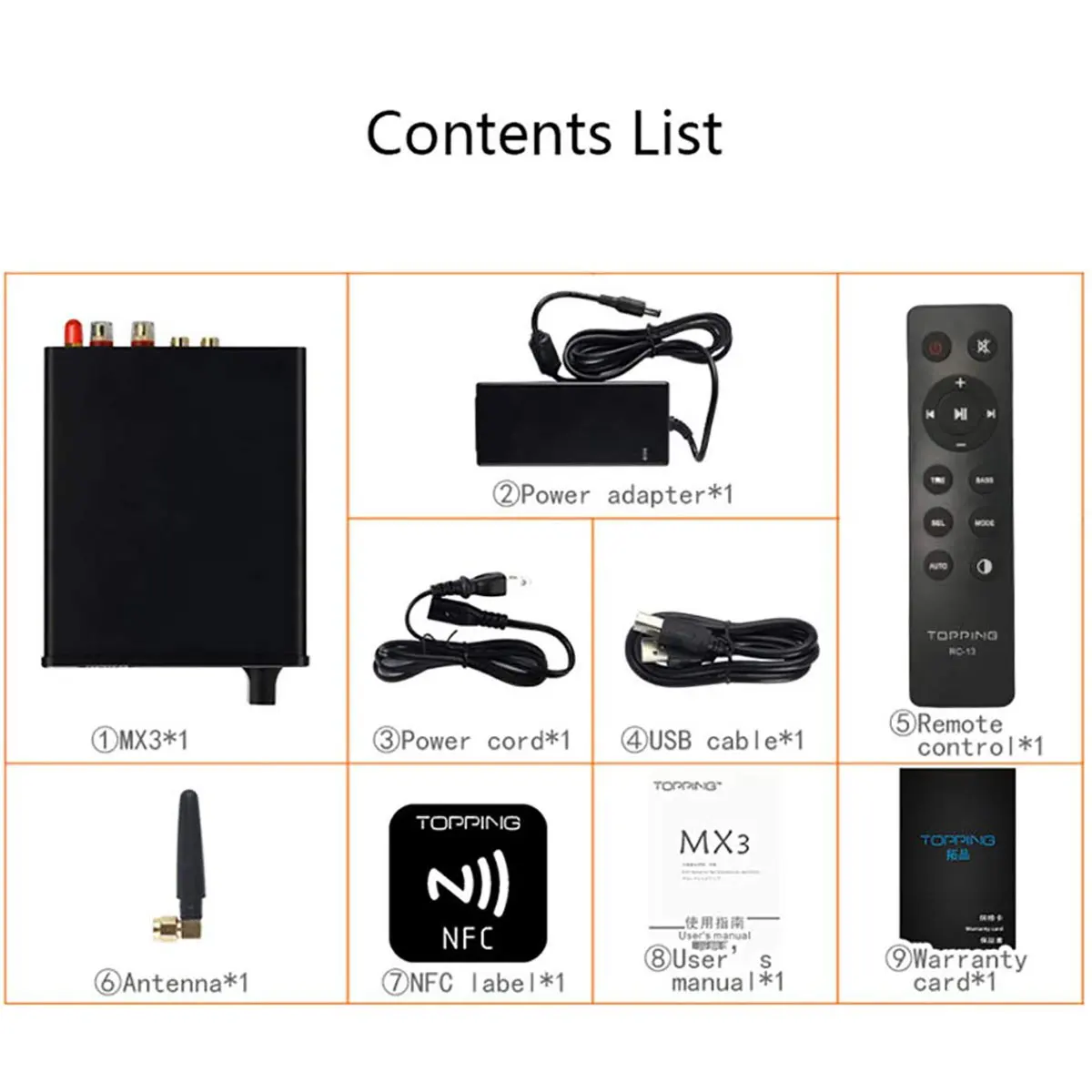 TOPPING MX3 USB DAC Audio Amplifier Hifi Bluetooth