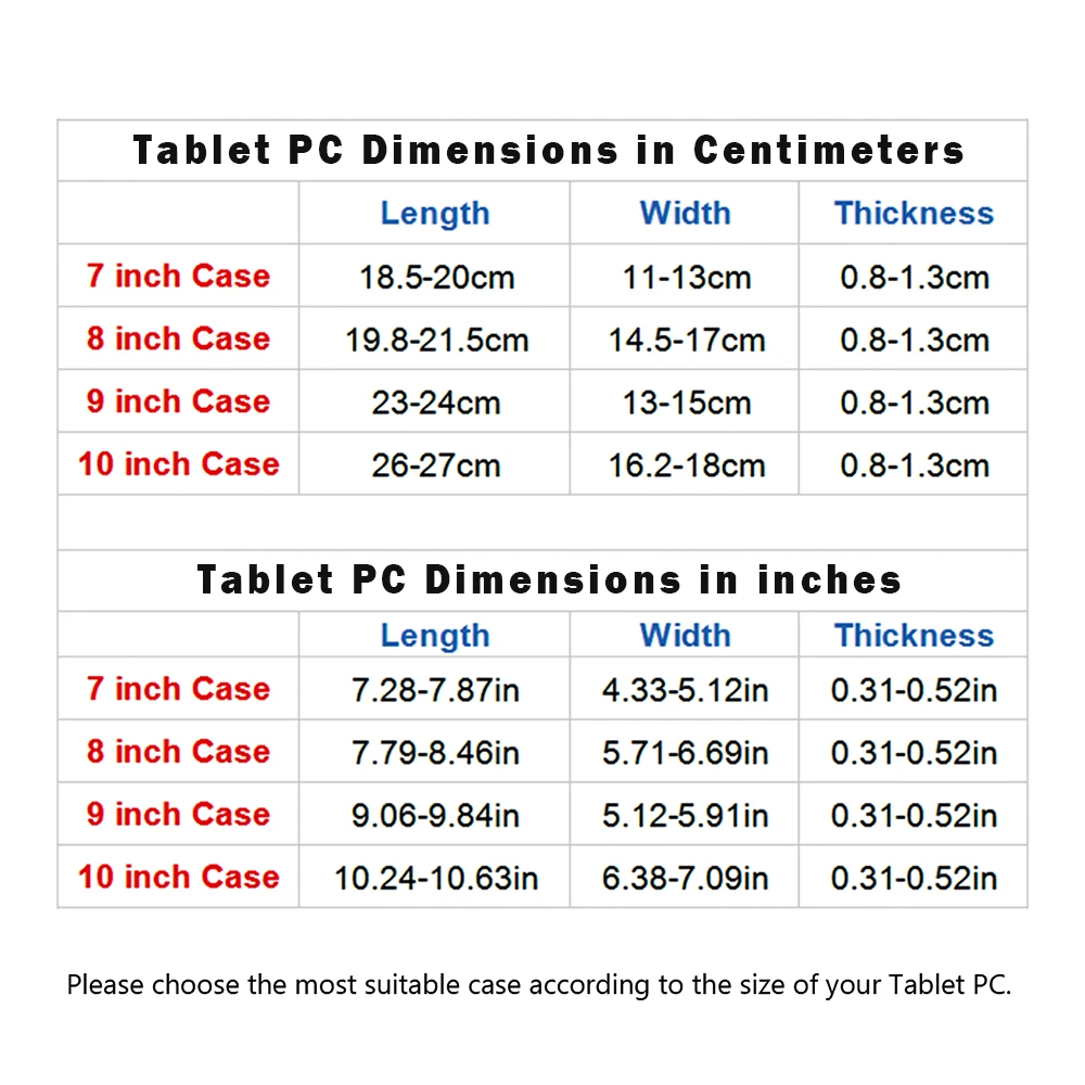 Colorful High-Quality Leather Flip Stand Universal Tablet Case (7 - 10.1)