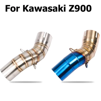 

Motorcycle Middle Pipe Exhaust Link Pipe Titanium Alloy Slip On Section For Kawasaki Z900 Z 900 2017 2018 2019 2020