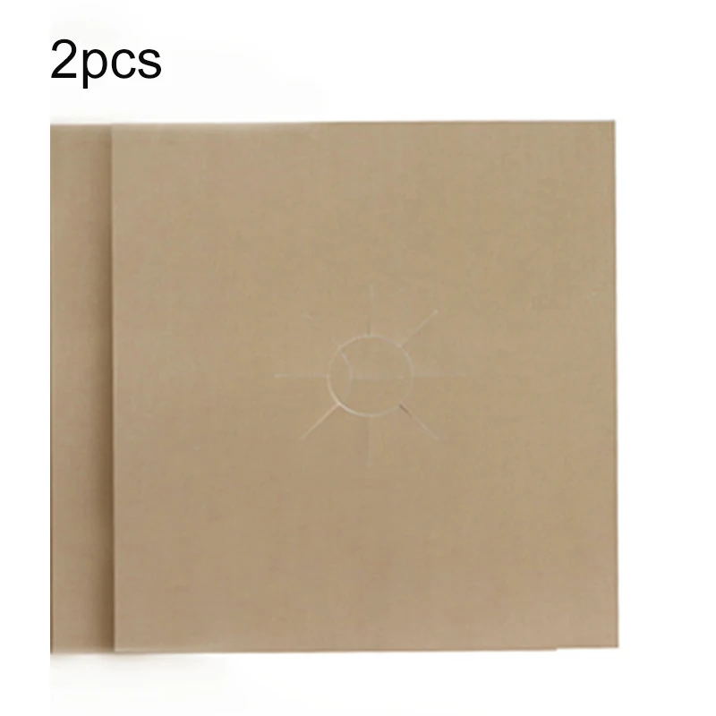 2pcs Beige 4 шт./1 шт. многоразовые волокна Защитные пленки для газовой плиты Крышка для горелки вкладыш чистый коврик для плиты защитная накладка для дома кухонные аксессуары - Цвет: 2pcs Beige