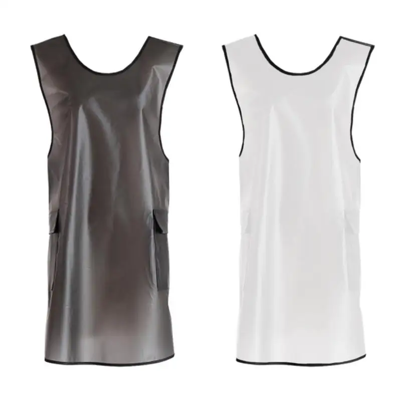 Waterproof Transparent Apron PVC Eco-Friendly Bakery Creative Shop Pet Clothes Lace-Up-Free Work B6N3