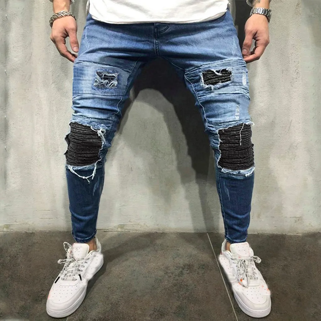 Stretch Denim Pants Solid Slim Fit Jeans Men Casual Biker Denim Jeans Male Street Hip Hop Vintage Trouser Skinny Pant G3 Stretch Denim Pants Solid Slim Fit Jeans Men Casual Biker Denim Jeans Male Street Hip Hop Vintage Trouser Skinny Pant G3