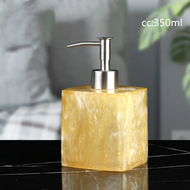 350ml Новинка, имитация мрамора, в полоску, бутылка для лосьона, пресс-тип, портативная бутылка для хранения духов, отель, домашнее украшение ванной комнаты, WSHYUFEI - Цвет: 350ml