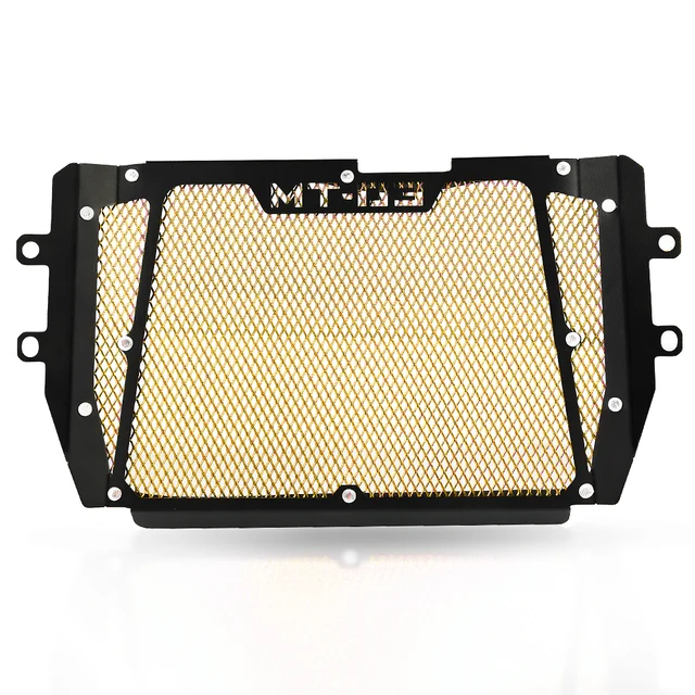 For Yamaha MT-03 MT03 MT 03 2015 2016 2017 2018 2019 2020 2021 Motorcycle Aluminum Radiator Grille Grill Guard Cover Protector Gold-MT-03