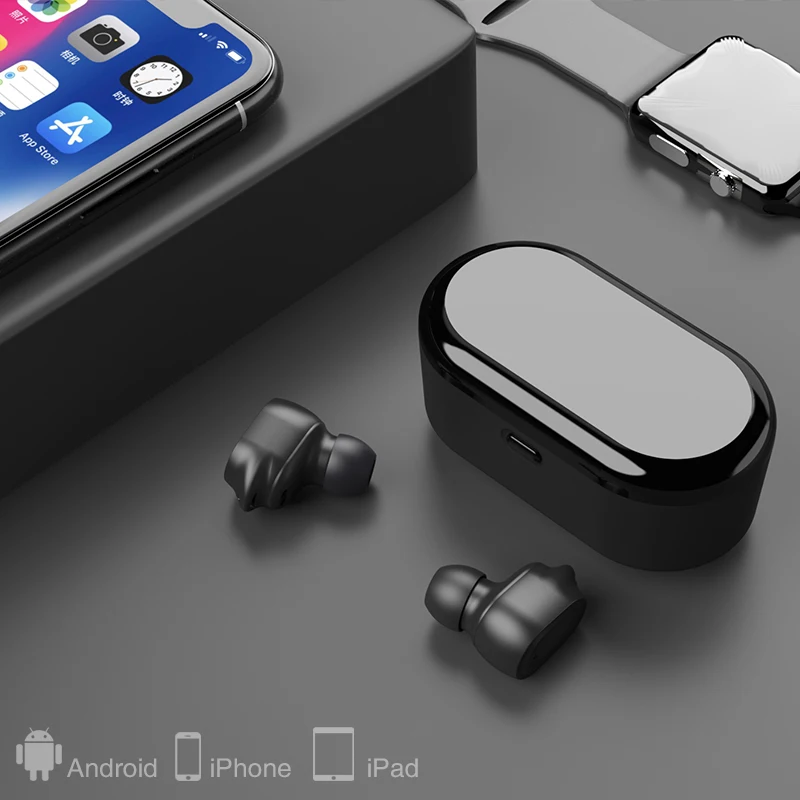 ANRY настоящие беспроводные наушники Bluetooth 5,0 в уши 3D стерео TWS наушники авто-пара беспроводные гарнитуры с микрофоном высокой четкости
