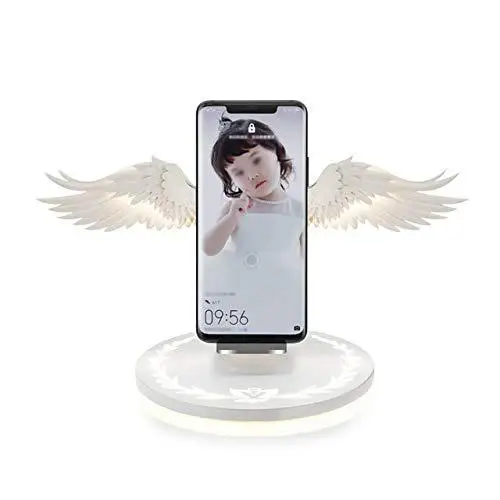 3,0 быстрое зарядное устройство type C ангельские крылья Qi Беспроводная зарядная док-станция для iPhone X XR 8 Plus Smasung S9 S10 Plus для huawei r60