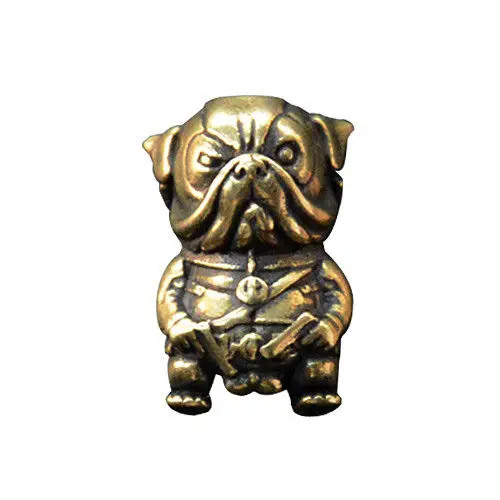

Retro Vintage Deadpool Bulldog Dog Brass Knife Parachute Cord Beads Paracord Lanyard Keychain Key Ring Fob Accessories for Men