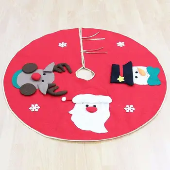 

Non-Woven Fabrics Santa Design Surround Christmas Tree Skirt Festive Xmas Party Home Ornament Elaborate Premium Decoration