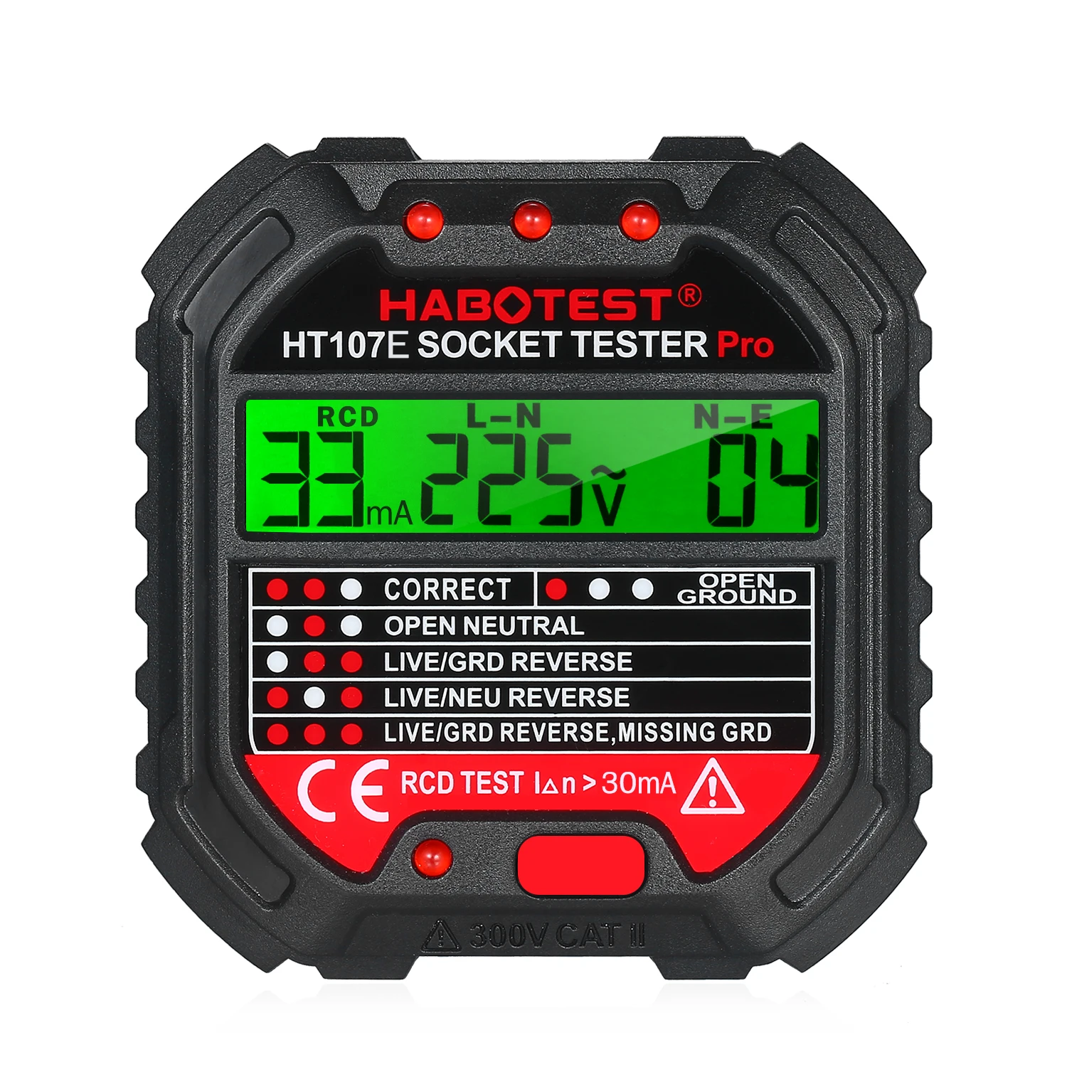 Тестер розеток HABOTEST GFCI с дисплеем напряжения 90-250 В тестер автоматический