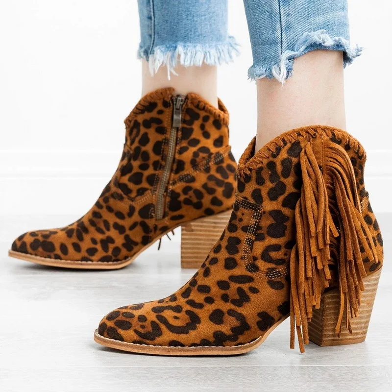

2019 New Brand Women Boots Pointed Toe Wedges Shoes Autumn Winter Boots Short Ladies Western Ankle Boots For Women