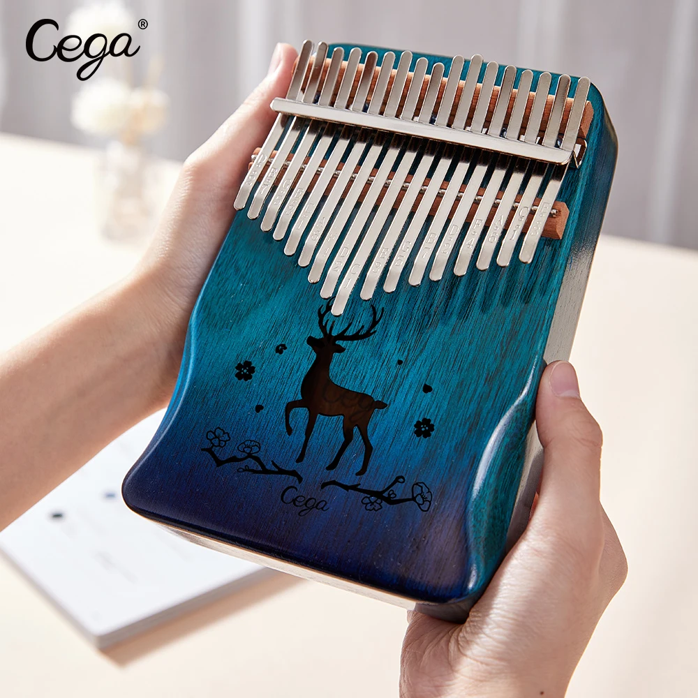 Cega kalimba 17 ключей высококачественный музыкальный инструмент из красного дерева 21