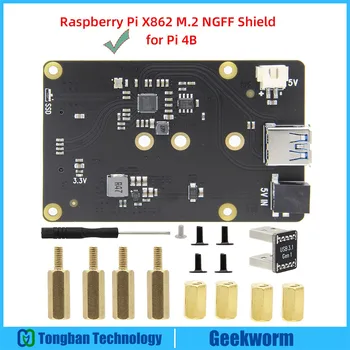 

Raspberry Pi X862 m.2 NGFF 2280/2260/2242/2230 SATA SSD Expansion Board with USB 3.1 Jumper for Raspberry Pi 4 Model B