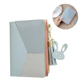 

Tassels PU Leather Multi-Slots Short Money Bag Slim Card Holder Purse Wallet for Women