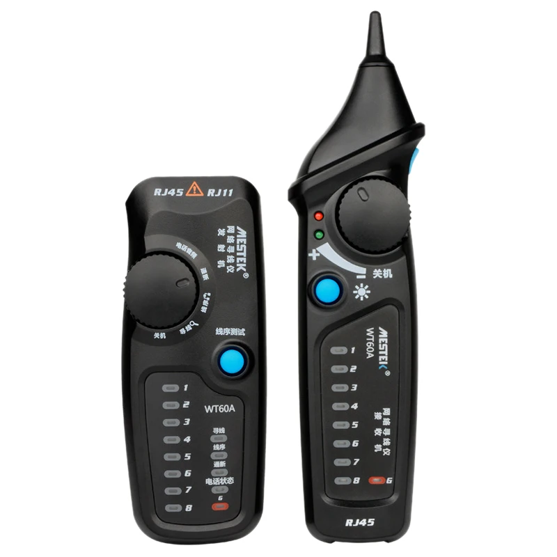 

MESTEK WT60A Telephone Wire Tracker for RJ11 RJ45 Cat5 Cat6 Tracer Toner Ethernet LAN Network Cable Tester Detector Line Finder