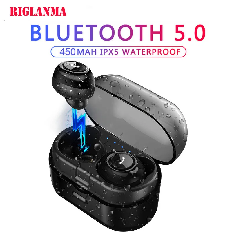 

RIGLANMA TWS 5.0 Bluetooth headphone 3D stereo wireless earphone with dual microphone