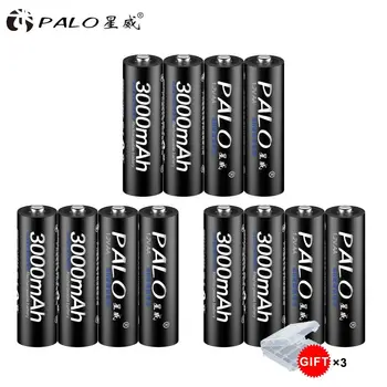 

PALO 4Pcs NI-MH 1.2V 3000mAh AA Rechargeable Battery Environmental Protection Batteries For Toys/ Clocks/ Remote Control/ Shaver
