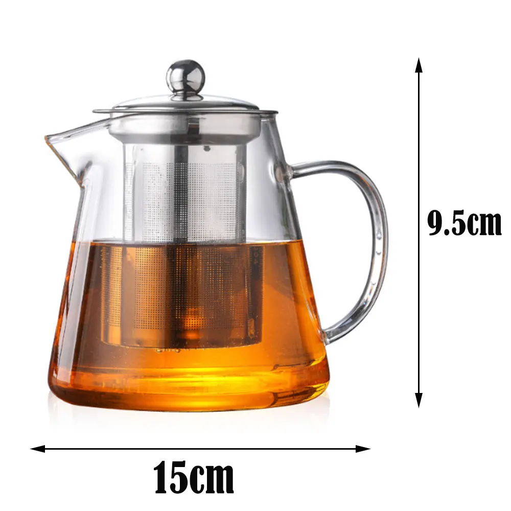 Стеклянный чайник, ресторан, экономичный кухонный фильтр, термостойкий чайник, кофе, фруктовый сок, напитки, вода для дома