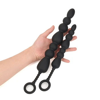 

Soft Silicone Anal Butt Plug Vaginal G-spot Stimulation Vibrator Backyard Bead Masturbation Anal Dildo Sex Toys for Women Gay