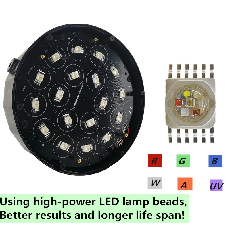 RGBWA+UV 6-in-1 LED PAR 18X18W PAR 조명/디스코 조명, 파 LED 전문 DJ 장비