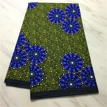 

Fashion Duplex Printing style Ankara African Wax Fabric Small Flowers Veritable Real Wax Fabric Polyester Sewing Dress Material