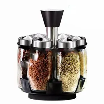 

Kitchen Seasoning Bottle Glass Rotating Seasoning Bottle Seasoning Jar Seasoning Box Salt Shaker Seasoning Bottle Household