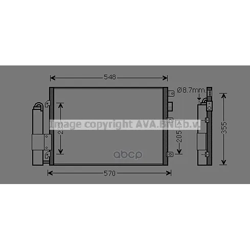 Конденсер Renault Clio 1.2-2.0/1.9 D 98-06 Ava Rta5275d Ava арт. RTA5275D