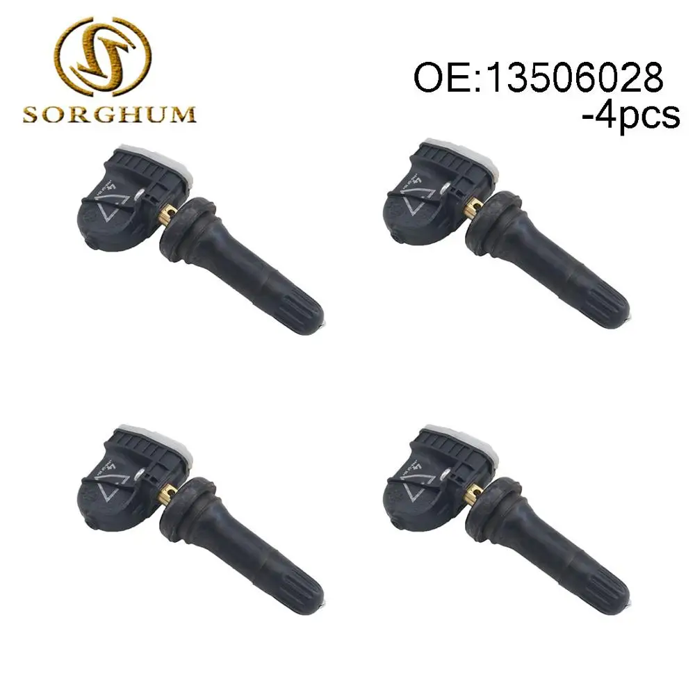 

4pcs 13506028 Tire Pressure Monitoring System Sensor (TPMS) 433 MHz Fits For Cadillac CT6 XT5 SRX For Chevrolet Malibu Opel