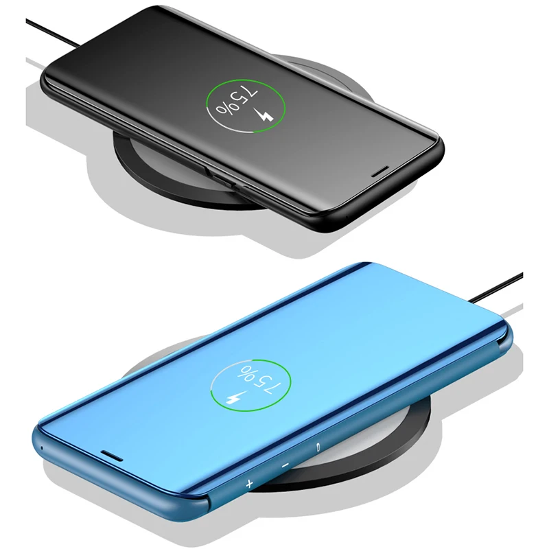 Умный зеркальный кожаный флип чехол для OPPO F5 F7 F9 F11 Pro A3 A3S A5 A5S A7 AX5 A71 A83 Reno 10X 2 2Z Realme 3 X