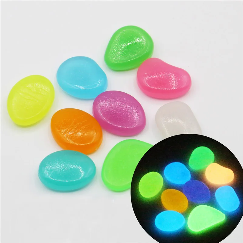 Glow in the Dark Garden Pebbles Glow Stones Rocks for Walkways Garden Path Patio Lawn Yard Decor Luminous Stones 25/50pcs