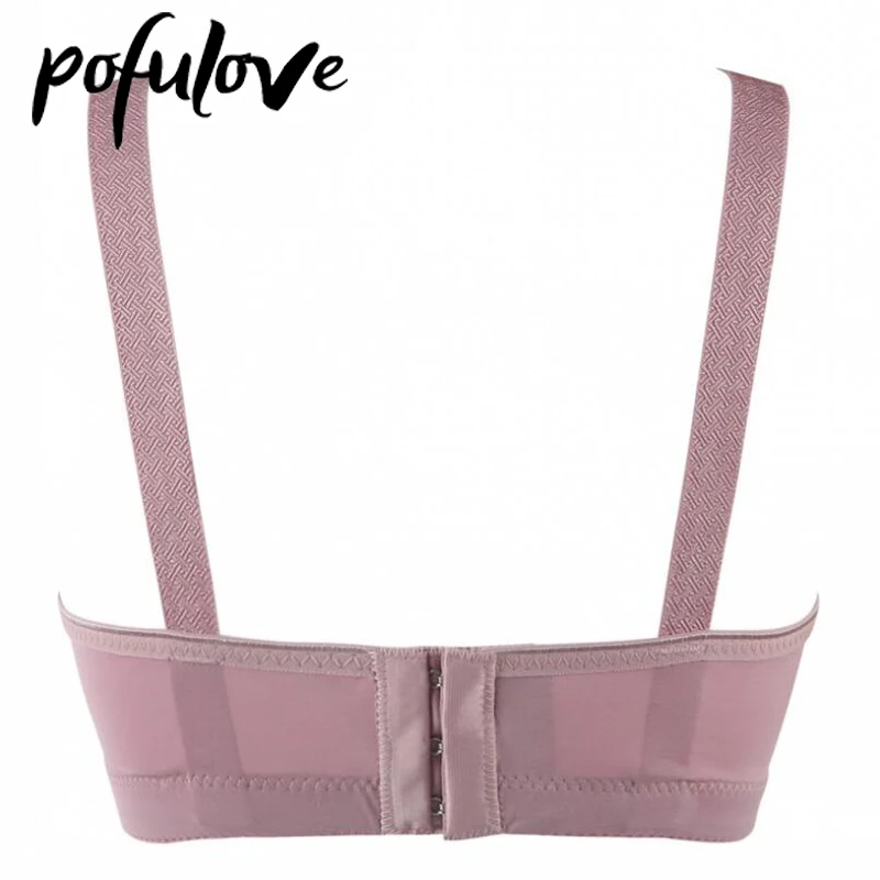 38-46 B/C Pink Bra for Women Bralette Tops Middle Aged Plus Size Underwear  Bras No Steel Brassiere Mujer soutien gorge femme