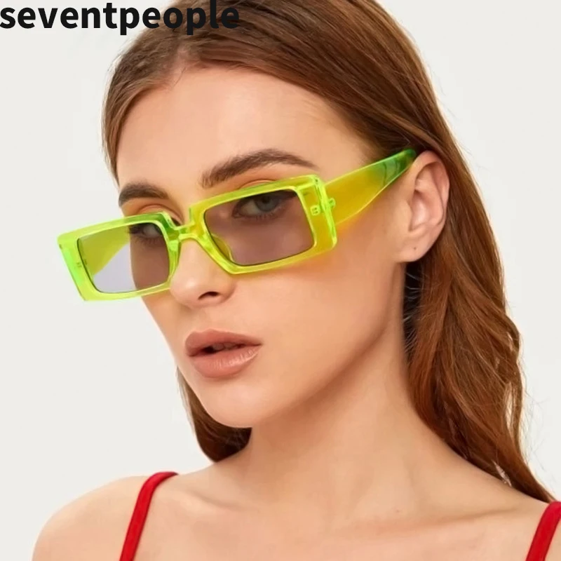 

Vintage Rectangle Sunglasses Women 2020 Luxury Brand Designer Fashion Square Sun Glasses Small Frame Sunglass Men Gafas UV400