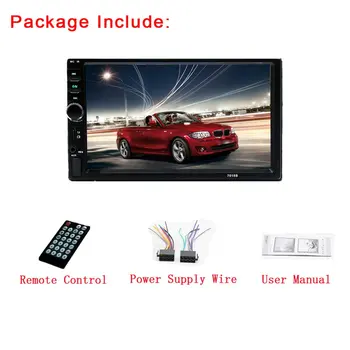 

7018B Universal Design FM Player Stereo Radio Car 7 Inch HD MP5 Touch Screen + Free Rear Camera Car Stereo Video MP5 Player