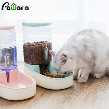 

3.8L Pet Cat Automatic Feeders Plastic Dog Water Bottle Large Capacity Food Water Dispenser Cats Dogs Feeding Bowls Drinker