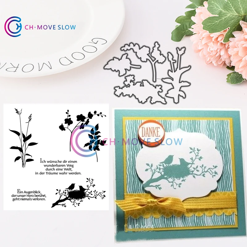 

New Arrival Birds with Flower Metal Cutting Dies and stamps DIY Scrapbooking Card Stencil Paper Handmade Album Wedding Decor