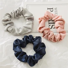 

1PC Solid Color Small Hair Ring Simplicity All-matched Women Elastic Hair Rope Stretch Ponytail Rubber Band Decorative Head Rope