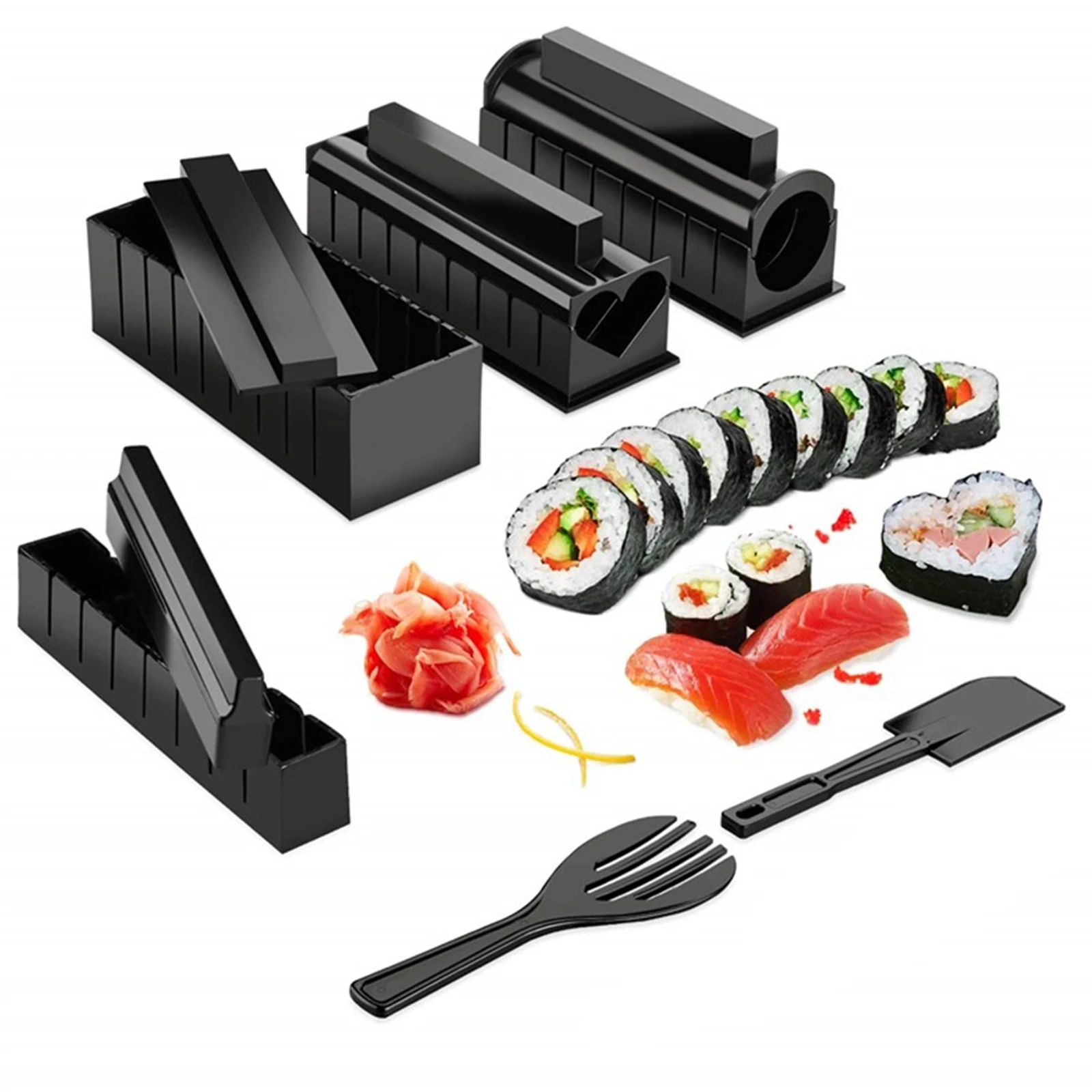 Sushi Mold Rice Maker Press Box Sushi Maker Oshizushi Kit Rectangular DIY  Sushi Rice Roller Molds Sushi Kitchen Making Tools - AliExpress