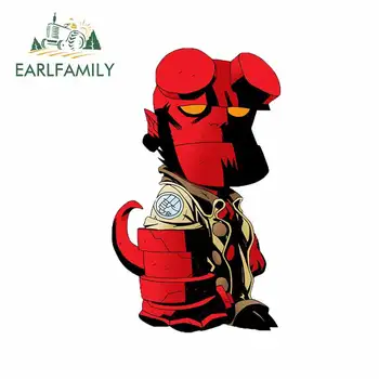

EARLFAMILY 13cm x 7.9cm for Hellboy Creative Car Sticker Scratch-proof DIY Anime Waterproof Custom Printing JDM Decal Decoration