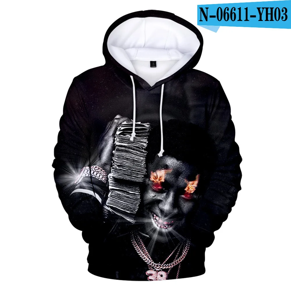 3D Новинка, толстовки с 3D изображением рэпера YoungBoy Never Broke agne, Мужская/женская уличная одежда, модные теплые толстовки на осень/зиму, топы - Цвет: 3D