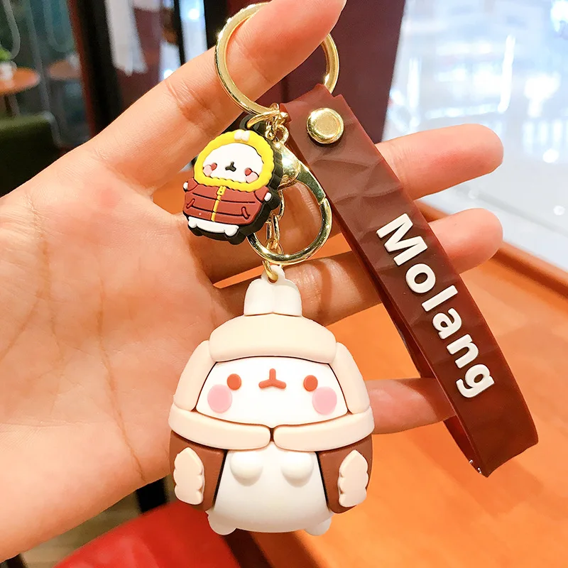 Clothing Molang PVC mini Figure Key Chain Ring keyring key holder Bag ...