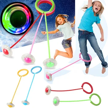 

Children LED Flashing Jumping Rope Ball Colorful Ankle Skip Jump Ropes Sports Swing Ball Toys Fun Playground Sports Kits