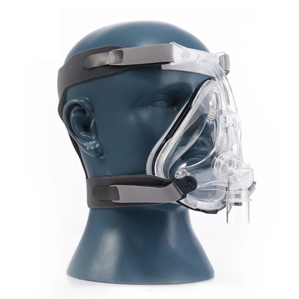 

Auto CPAP Face Silicone Respirator Ventilator with Adjustable Headgear CPAP Machine Accessory Full Face
