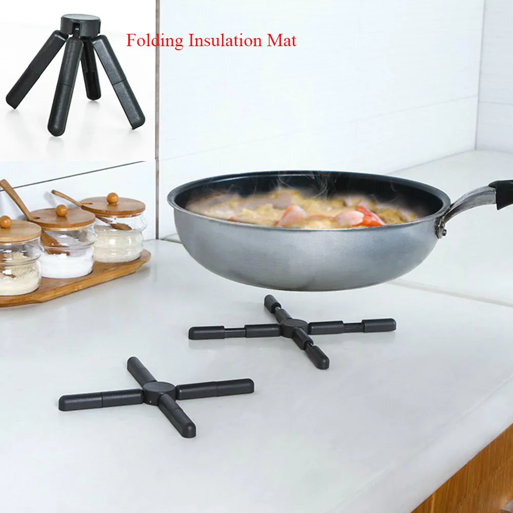 

Creative Foldable Heat Insulation Mat Non-slip Anti-hot Kitchen Folding Pad Dishes Insulation Pad Pot Holder Table Placemat
